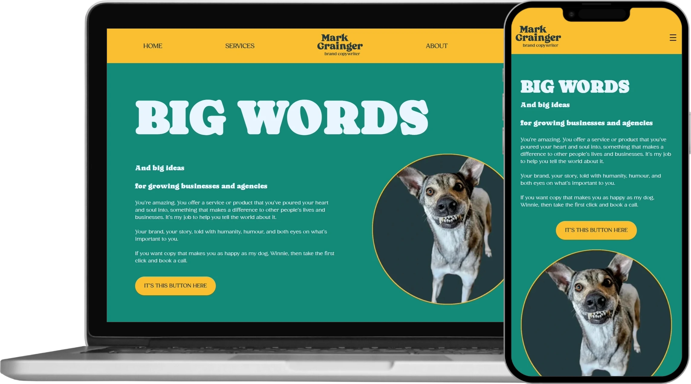 mark-grainger-mg-brand-copy-portfolio MG Brand Copy Mark Grainger - new website - Little Nerd Web Design